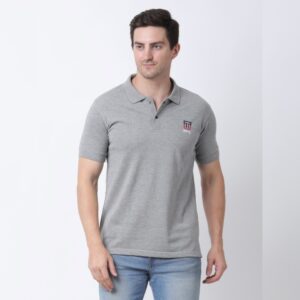 Gray Body Fitted Unisex Polo Tee