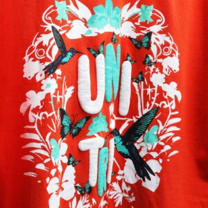 Unitri Puff Printed Oversized Unisex Orange Tee