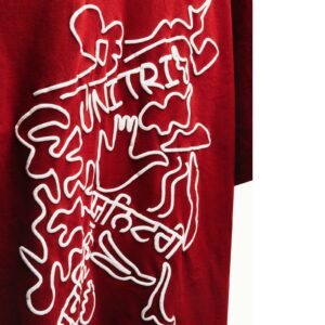 Unitri Puff Printed Oversized Unisex Marron Tee