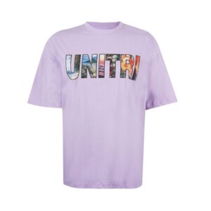 Unitri Printed Oversized Unisex Lavender Tee